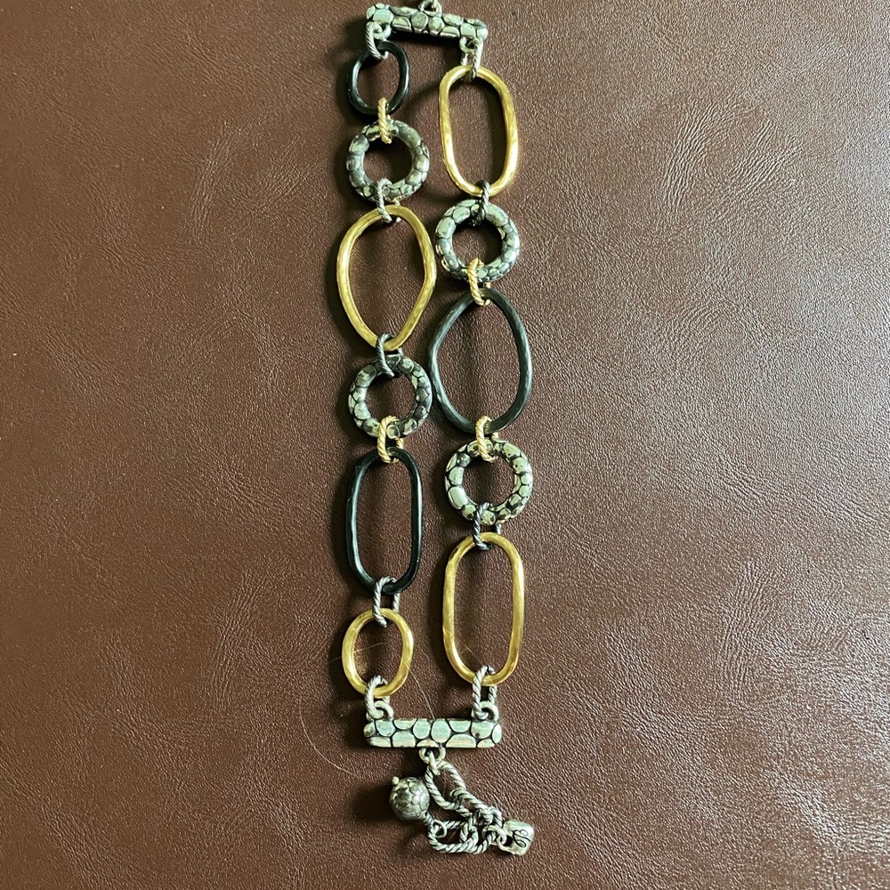 Brighton Gold Black and Silver Bracelet